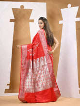 Red Silk Banarasi Saree With Zari Woven Designs-MA53BSL44830039